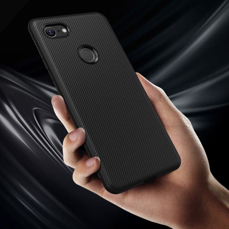Hoesje Google Pixel 3 XL Cyaan Paars Antislip Geweven