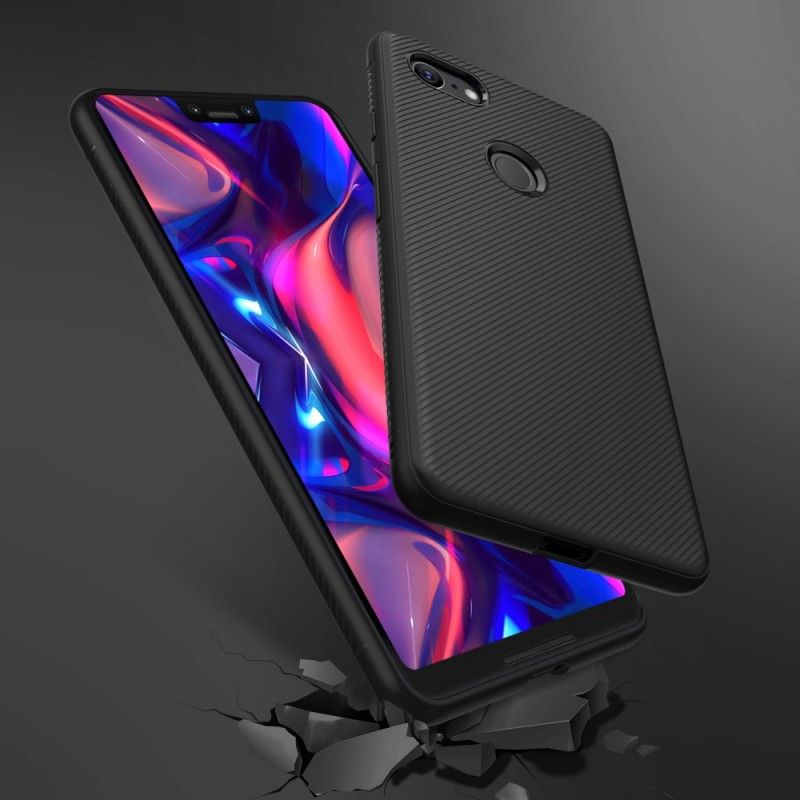 Hoesje Google Pixel 3 XL Cyaan Paars Antislip Geweven