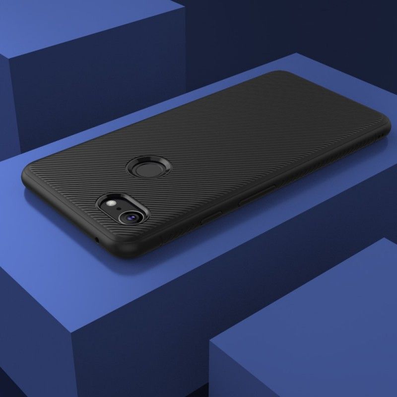 Hoesje Google Pixel 3 XL Cyaan Paars Antislip Geweven