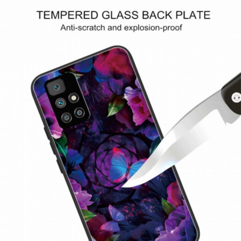 Case Hoesje Xiaomi Redmi 10 Telefoonhoesje Gehard Glas Vlinders Variatie