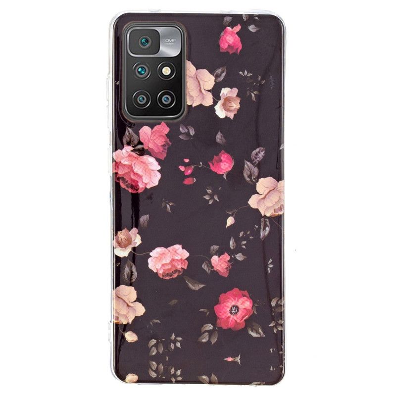 Cover Hoesje Xiaomi Redmi 10 Telefoonhoesje Fluorescerende Floraliën