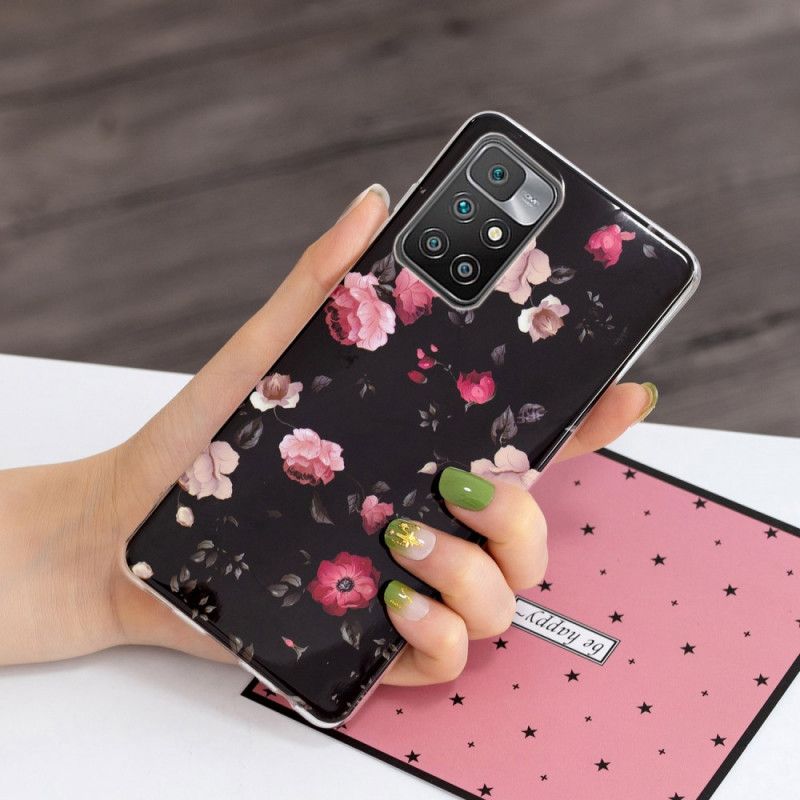 Cover Hoesje Xiaomi Redmi 10 Telefoonhoesje Fluorescerende Floraliën