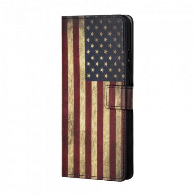 Flip Case Leren Xiaomi Redmi 10 Amerikaanse Vlag