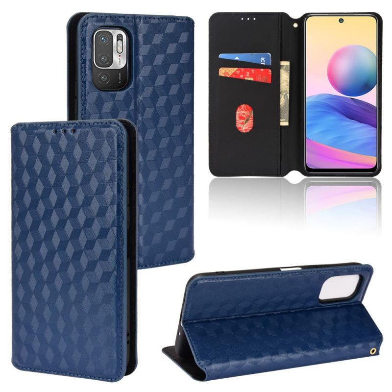 Folio-hoesje Xiaomi Redmi 10 Diamant Leereffect Bescherming Hoesje