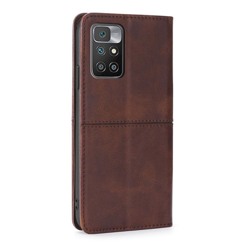 Folio-hoesje Xiaomi Redmi 10 Stijl Lederen Couture Bescherming Hoesje