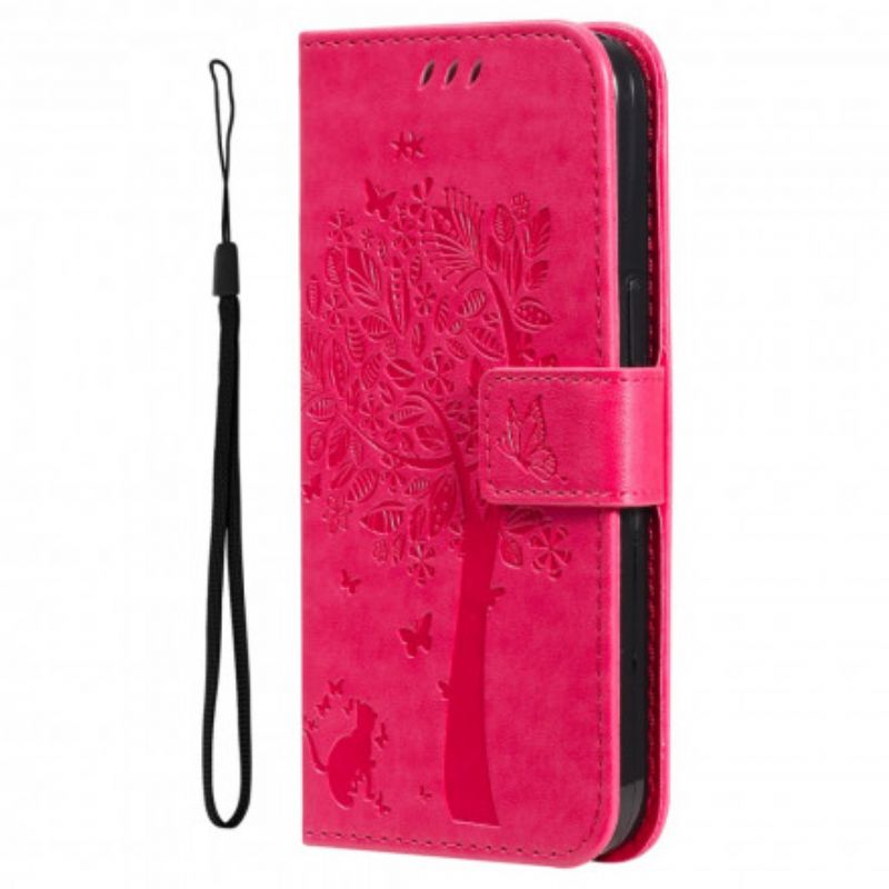 Folio-hoesje Xiaomi Redmi 10 Telefoonhoesje Boom En String Kat