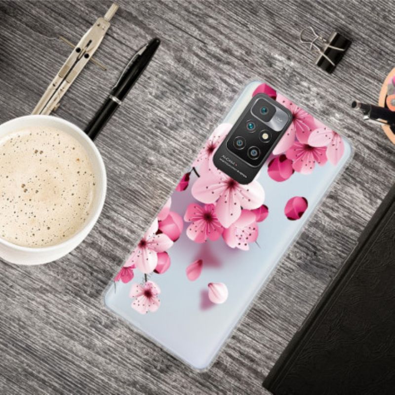 Hoesje Xiaomi Redmi 10 Kleine Roze Bloemen Bescherming Hoesje