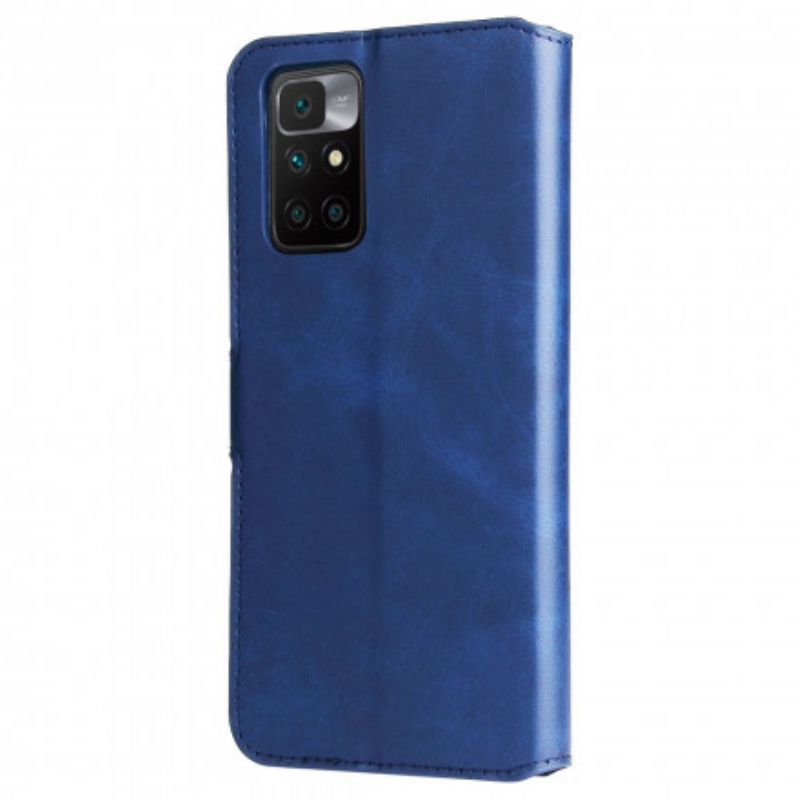 Leren Hoesje Voor Xiaomi Redmi 10 Effen Kleur Serie