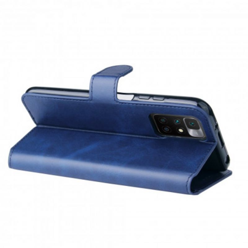 Leren Hoesje Voor Xiaomi Redmi 10 Effen Kleur Serie