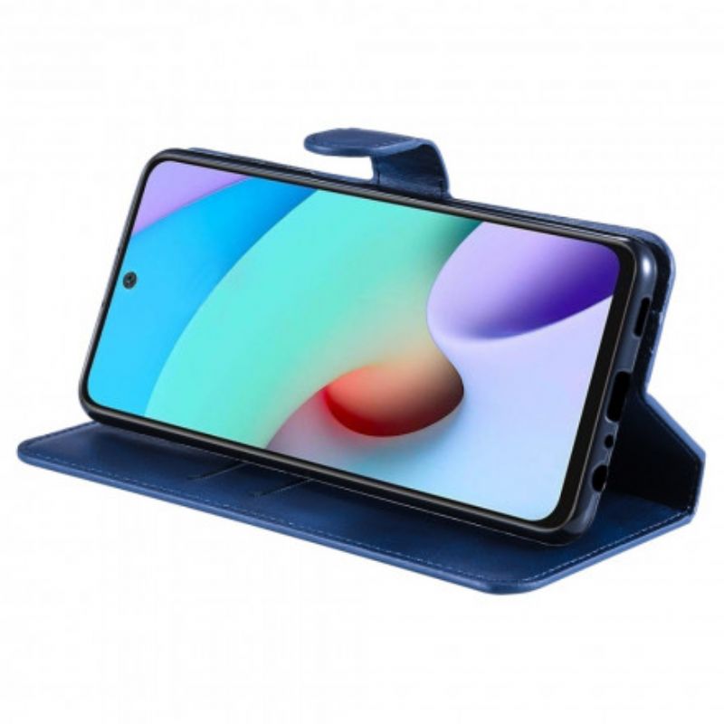 Leren Hoesje Voor Xiaomi Redmi 10 Effen Kleur Serie