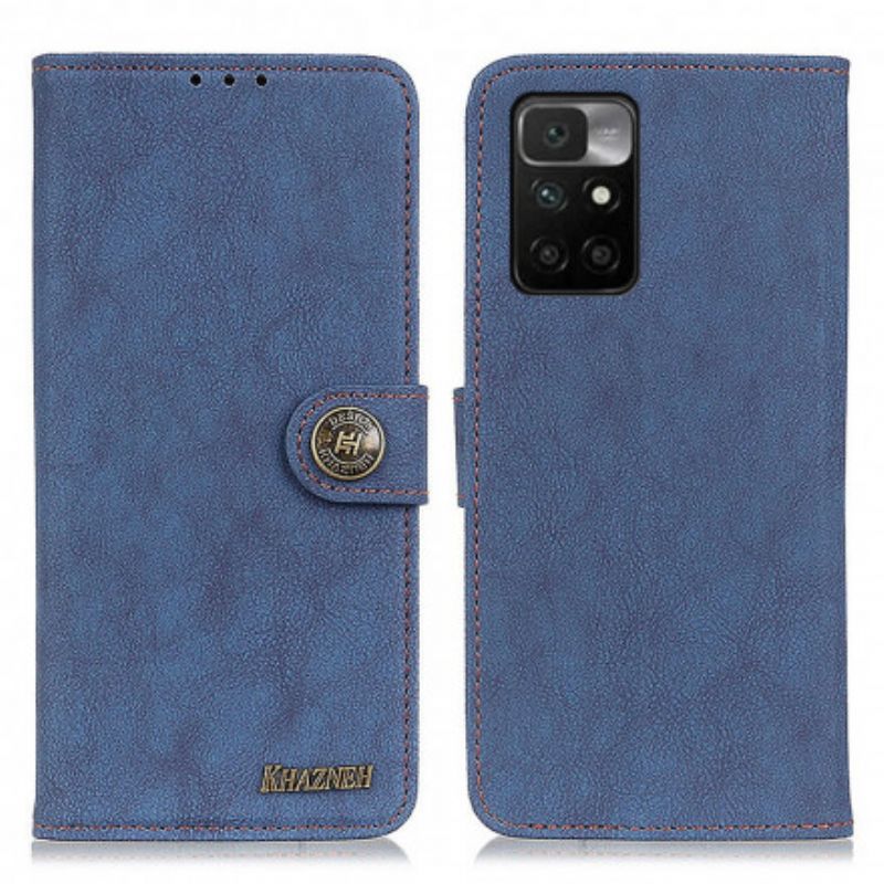 Leren Hoesje Voor Xiaomi Redmi 10 Khazneh Retro Splitleer