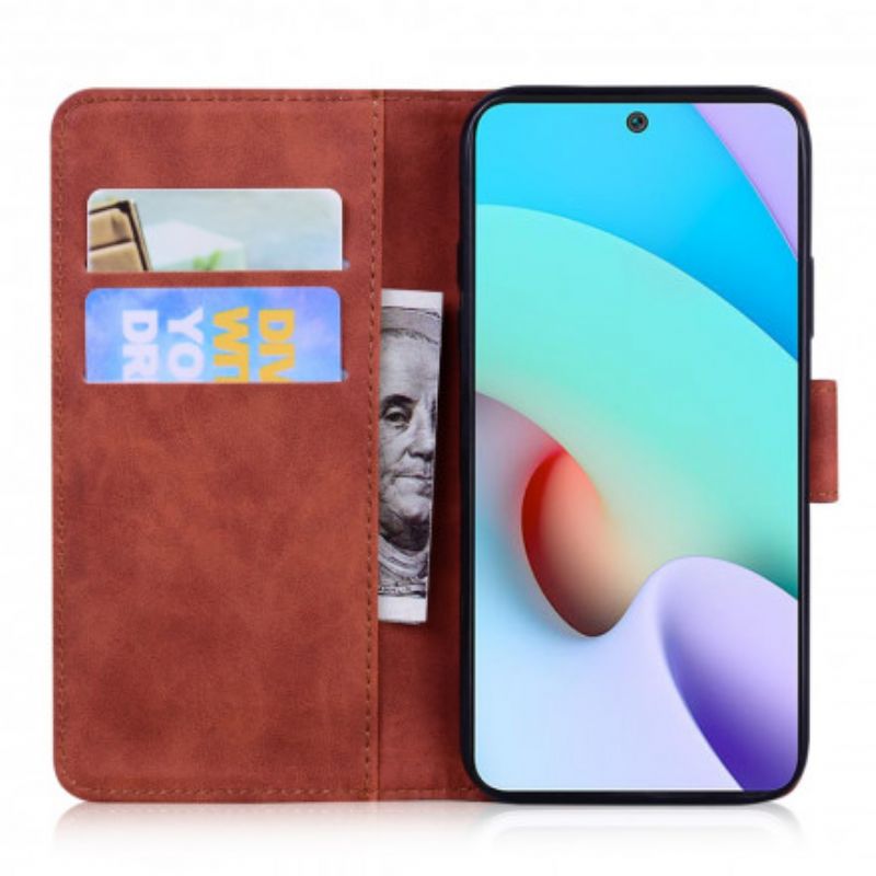 Leren Hoesje Voor Xiaomi Redmi 10 Kunstleer Retro