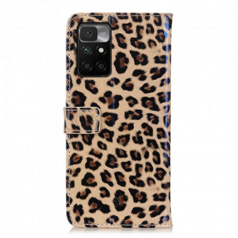 Leren Hoesje Voor Xiaomi Redmi 10 Luipaard