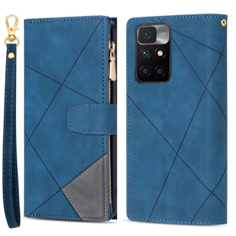 Leren Hoesje Voor Xiaomi Redmi 10 Portemonnee En Lanyard