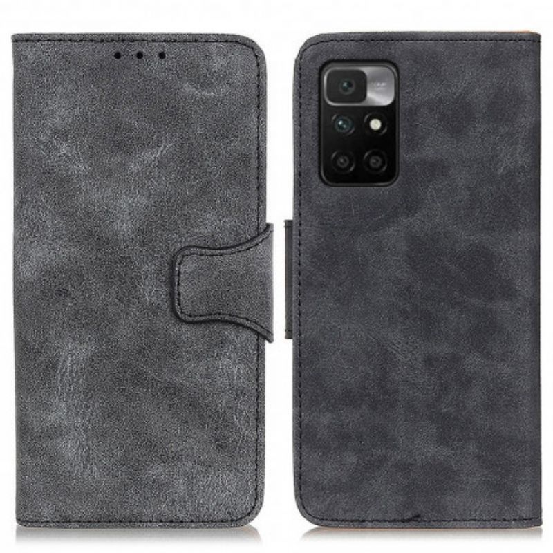 Leren Hoesje Voor Xiaomi Redmi 10 Vintage Splitleer