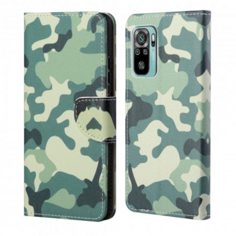 Leren Hoesje Xiaomi Redmi 10 Camouflage Bescherming Hoesje