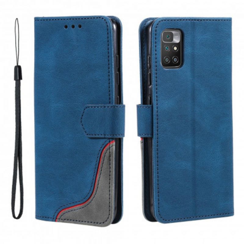 Leren Hoesje Xiaomi Redmi 10 Golf Bescherming Hoesje