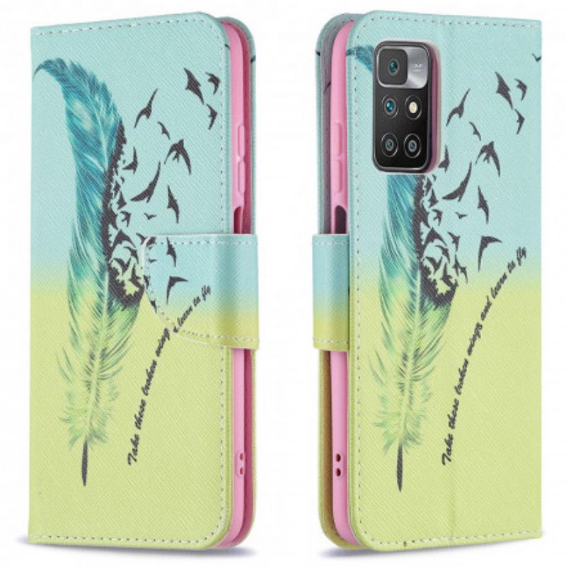 Leren Hoesje Xiaomi Redmi 10 Leer Vliegen