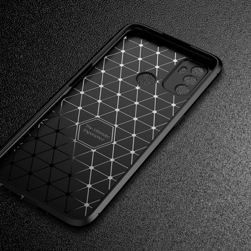 Hoesje Oppo A53s Donkerblauw Zwart Flexibele Koolstofvezel