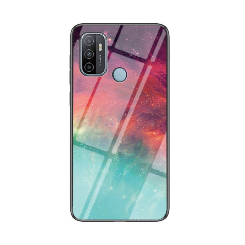 Hoesje Oppo A53s Grijs Zwart Schoonheid Gehard Glas