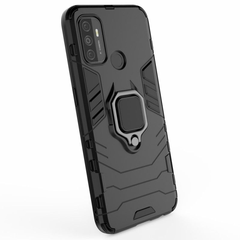 Hoesje Oppo A53s Rood Zwart Resistente Ring