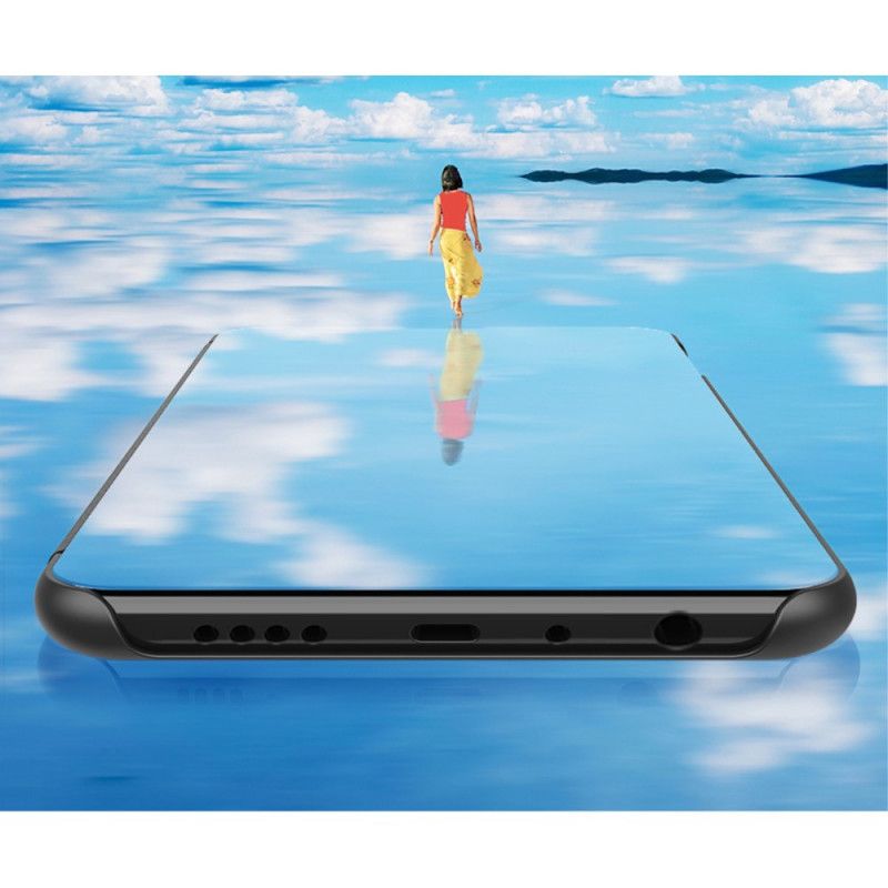View Oppo A53s Donkerblauw Zwart Spiegel En Kunstleer