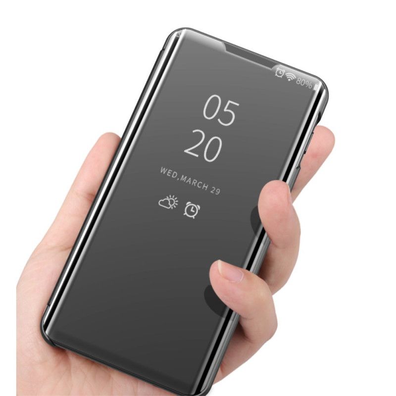 View Oppo A53s Donkerblauw Zwart Spiegel En Kunstleer