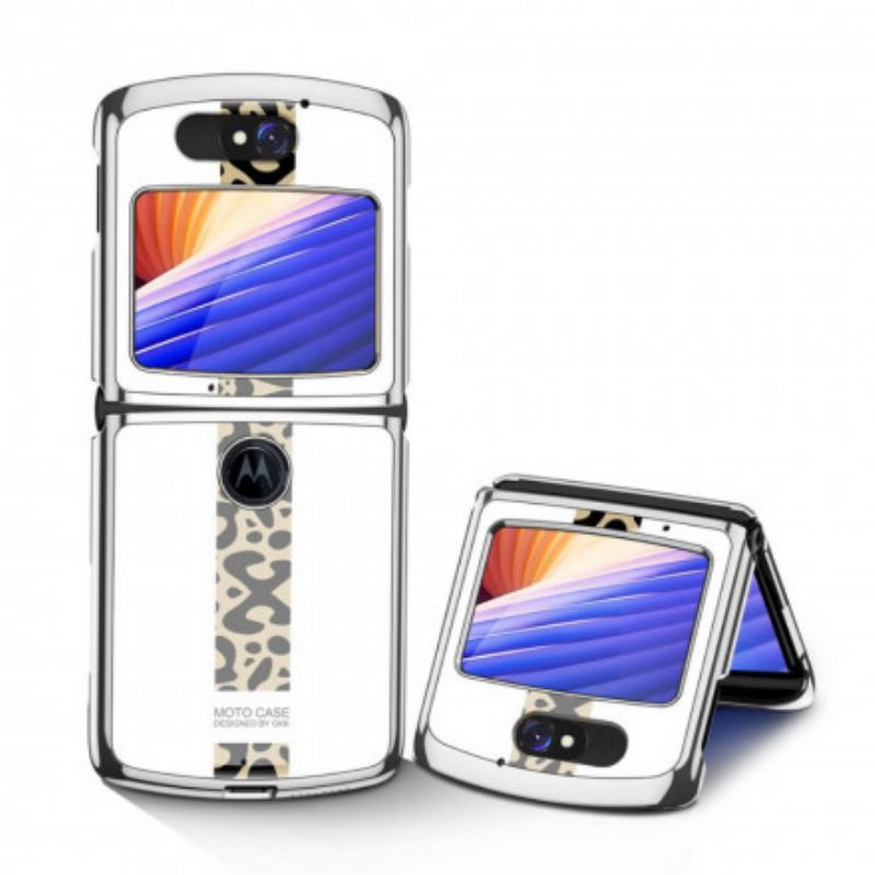 Case Hoesje Motorola Razr 5g Telefoonhoesje Gehard Glas Leopard Gkk