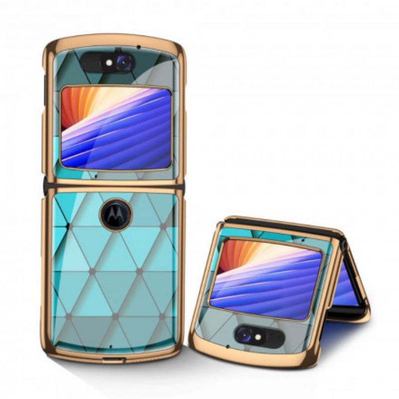 Cover Hoesje Motorola Razr 5g Telefoonhoesje Driehoeken Van Gehard Glas Gkk