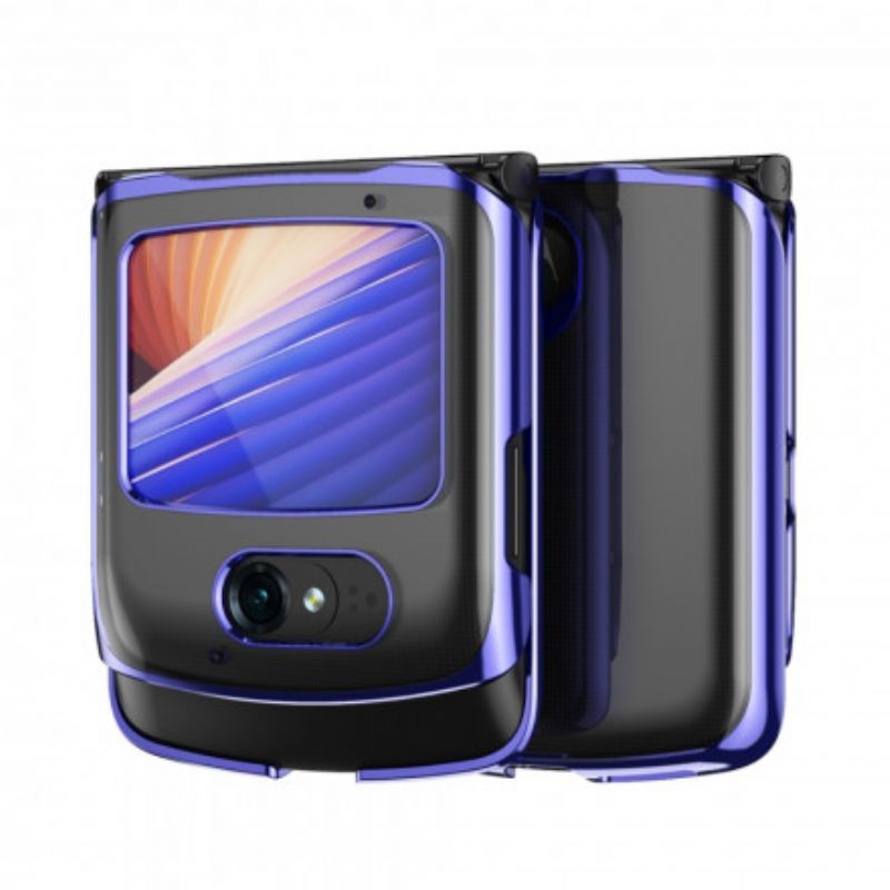 Cover Hoesje Motorola Razr 5g Telefoonhoesje Metalen Stijl Randen