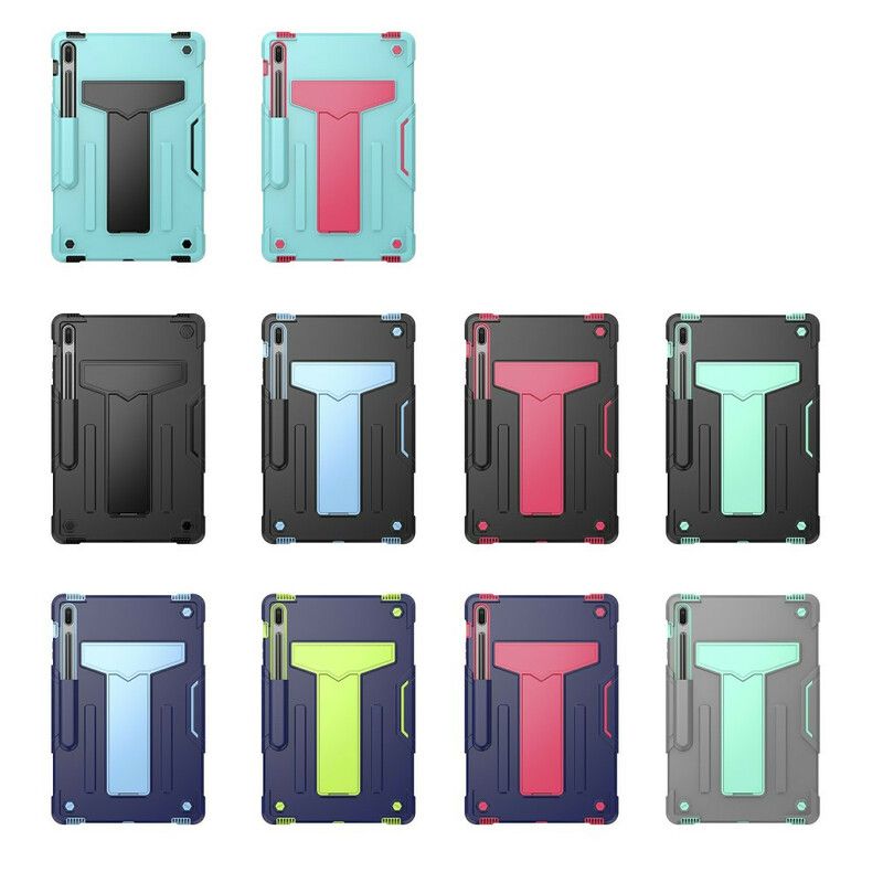 Case Hoesje Samsung Galaxy Tab S7 Fe Telefoonhoesje Bestendige Opvouwbare Ondersteuning