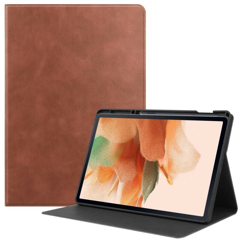 Cover Samsung Galaxy Tab S7 Fe Gestructureerd Kunstleer