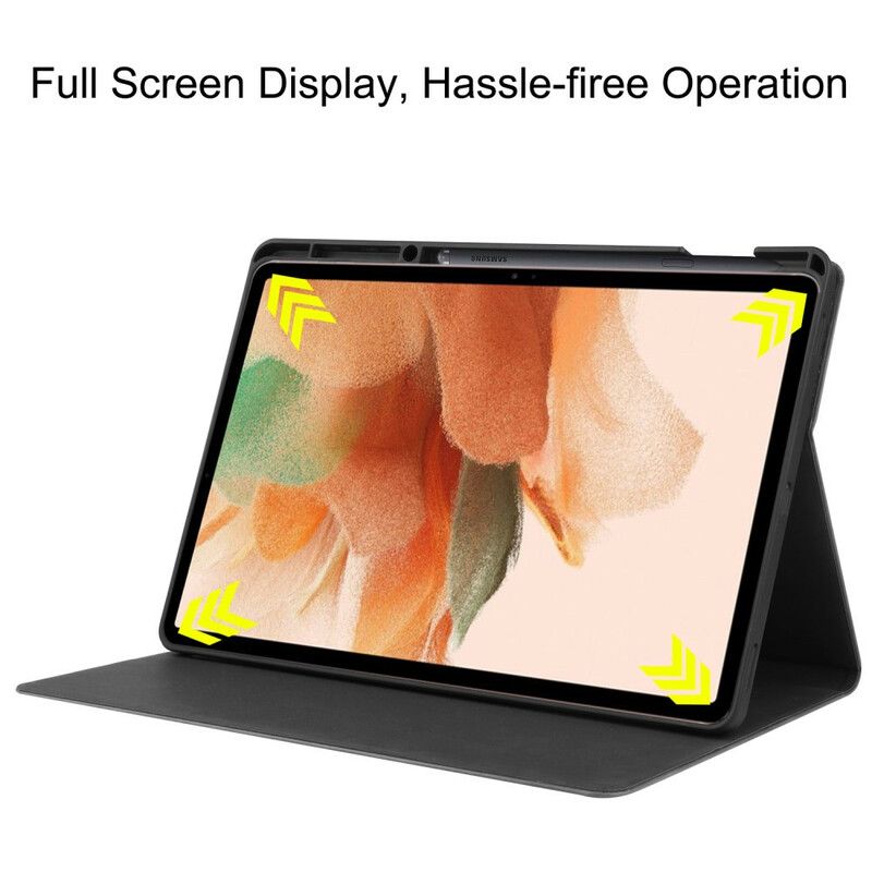 Cover Samsung Galaxy Tab S7 Fe Gestructureerd Kunstleer