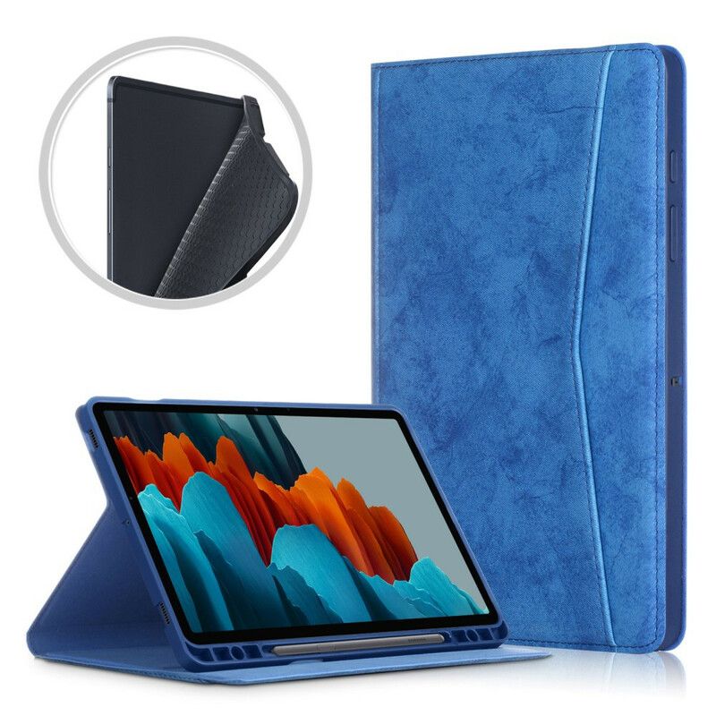 Cover Samsung Galaxy Tab S7 Fe Zakelijk Leereffect