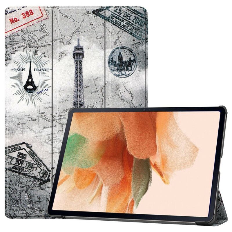 Smart Case Samsung Galaxy Tab S7 Fe Eiffeltoren Stylushouder