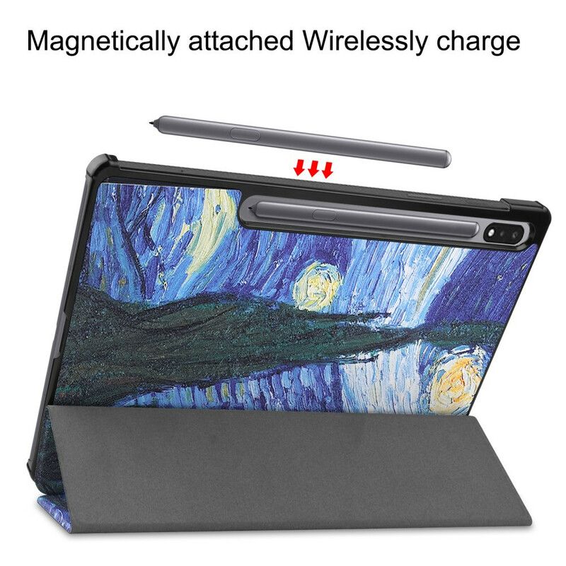 Smart Case Samsung Galaxy Tab S7 Fe Sterrennacht Penhouder