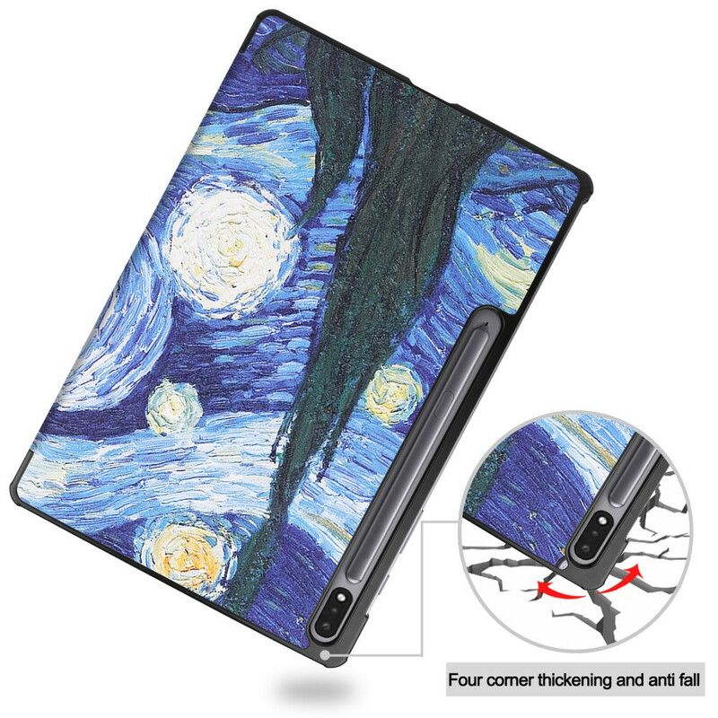 Smart Case Samsung Galaxy Tab S7 Fe Sterrennacht Penhouder