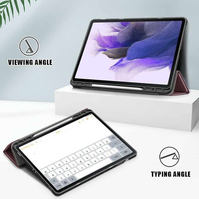 Smart Case Samsung Galaxy Tab S7 Fe Tri-fold Versterkte Penhouder