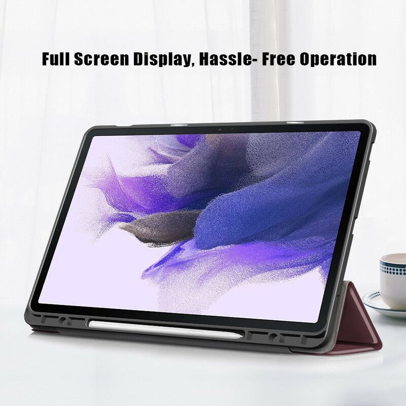 Smart Case Samsung Galaxy Tab S7 Fe Tri-fold Versterkte Penhouder