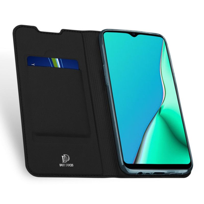 Folio-hoesje Oppo A5 2020 Marineblauw Zwart Pro Dux Ducis Huid