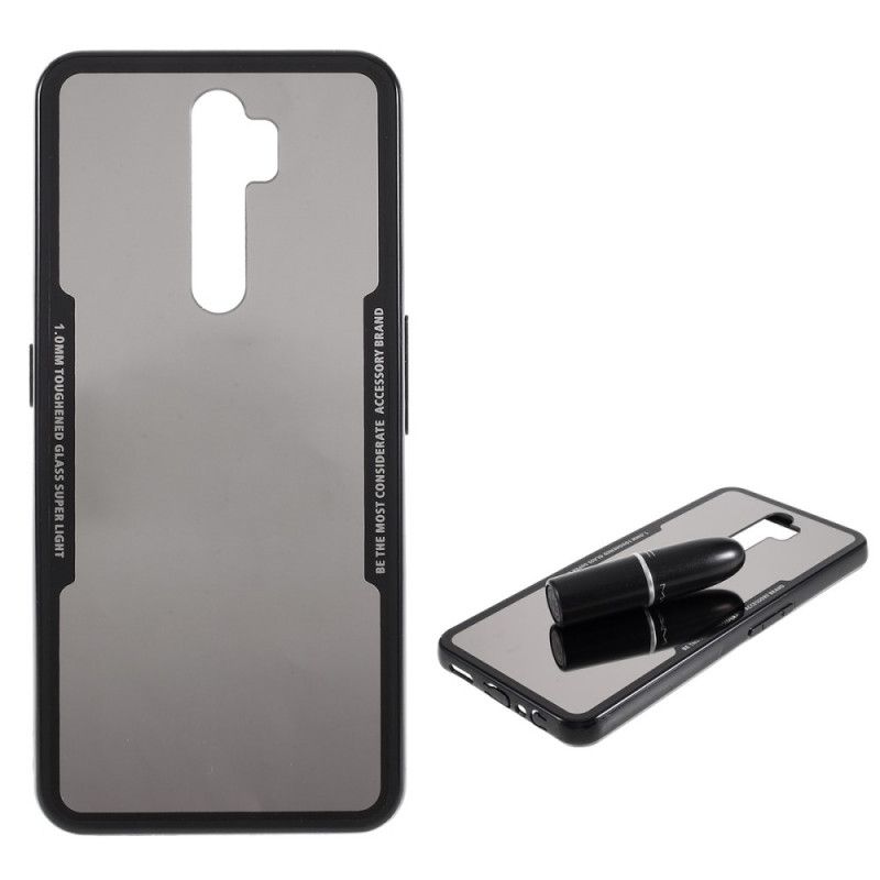 Hoesje voor Oppo A5 2020 Wit Zwart Spiegeleffect