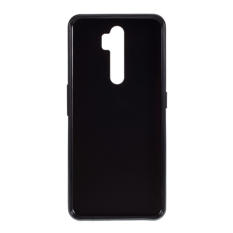 Hoesje voor Oppo A5 2020 Wit Zwart Spiegeleffect