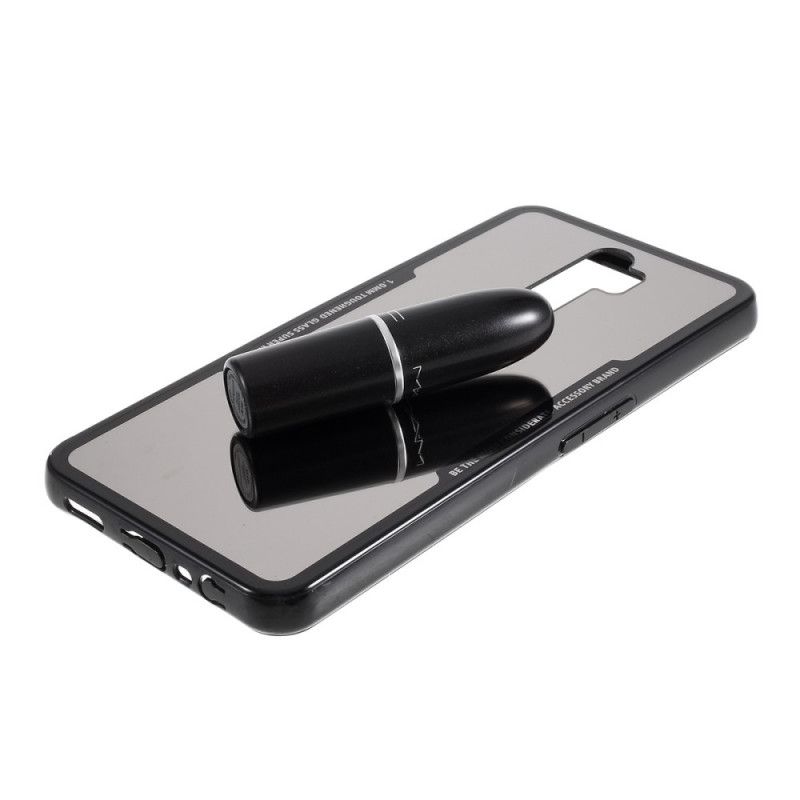 Hoesje voor Oppo A5 2020 Wit Zwart Spiegeleffect