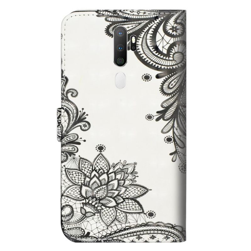 Leren Hoesje voor Oppo A5 2020 Chique Kant