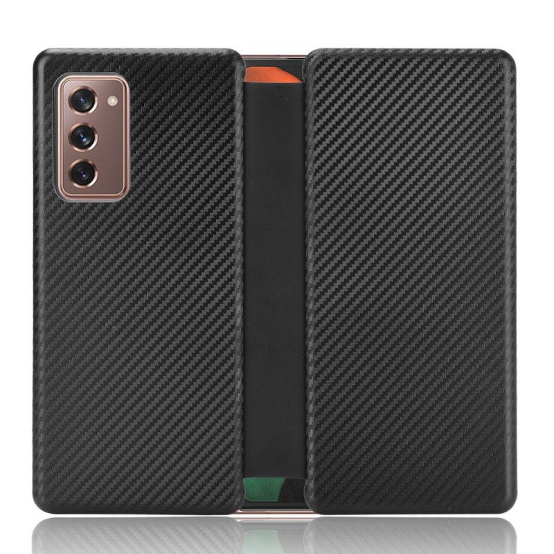 Cover Samsung Galaxy Z Fold 2 Rood Zwart Koolstofvezel