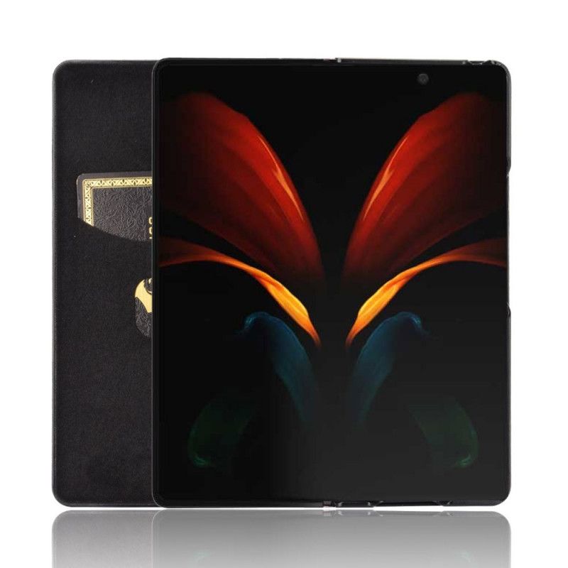 Cover Samsung Galaxy Z Fold 2 Rood Zwart Koolstofvezel