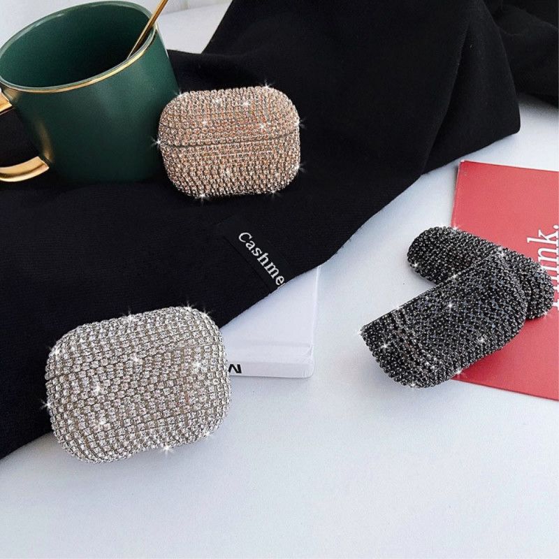 Case Hoesje AirPods Pro Goud Zilver Telefoonhoesje Strass