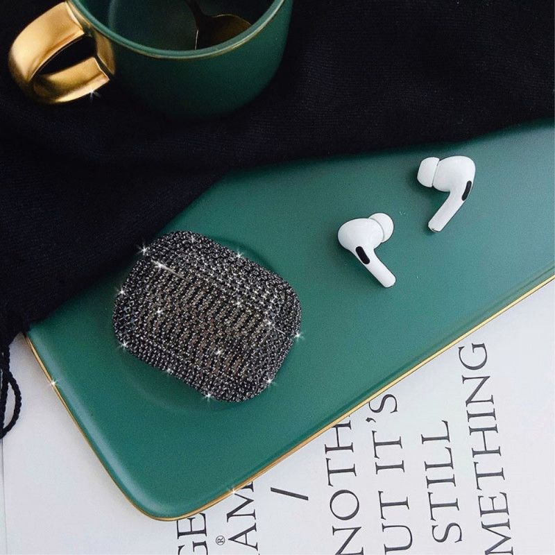 Case Hoesje AirPods Pro Goud Zilver Telefoonhoesje Strass