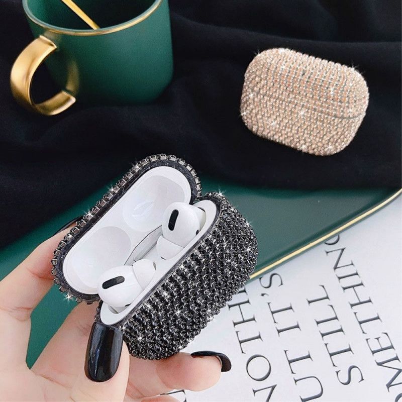 Case Hoesje AirPods Pro Goud Zilver Telefoonhoesje Strass