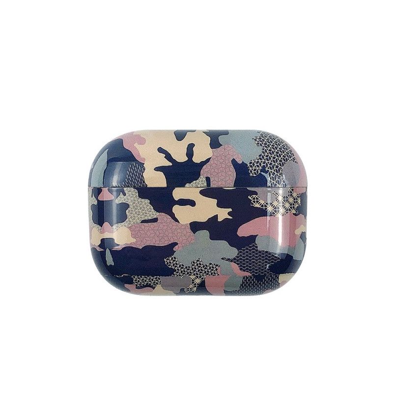 Cover Hoesje AirPods Pro Beige Lichtblauw Telefoonhoesje Camouflage